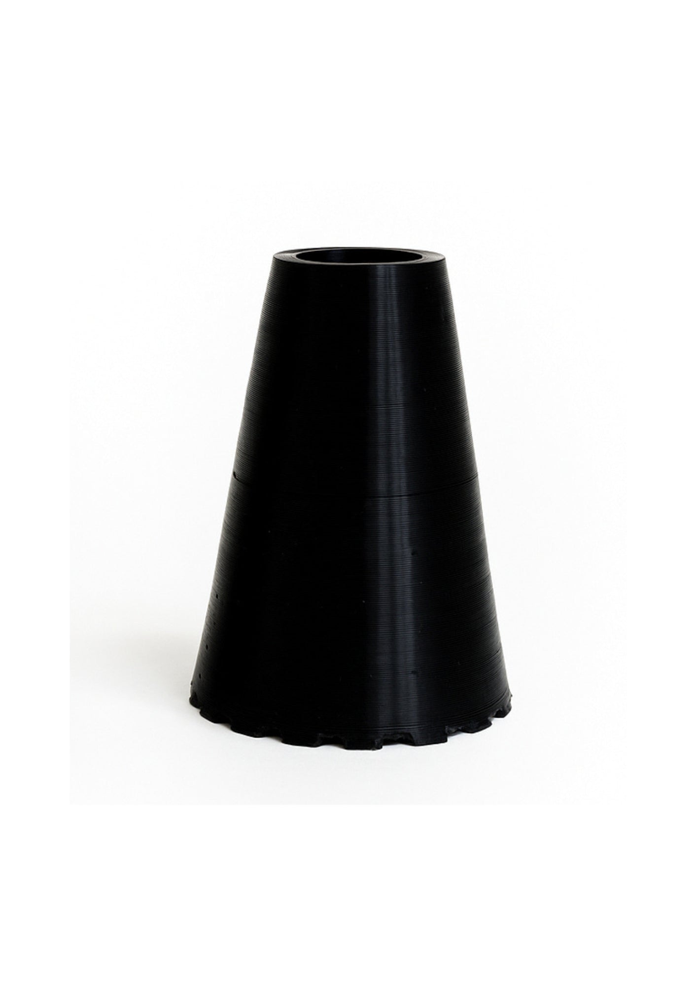 Large black My Stick Style walking stick ferrule made for platform or higher shoes, replacement rubber tip offering secure traction and support