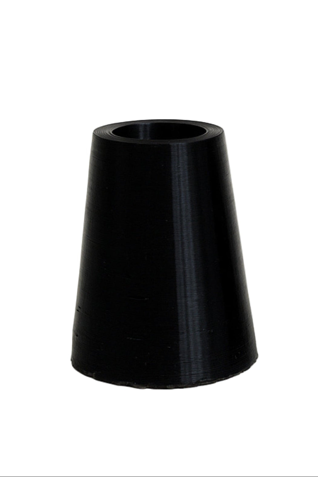 Standard black My Stick Style walking stick ferrule designed for everyday shoe height - durable rubber tip providing grip and stability.